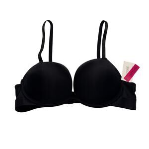 NEW I Lumie by I Love‎ Your Style 2 Size Push-Up Bra 36C Black Underwire NWT